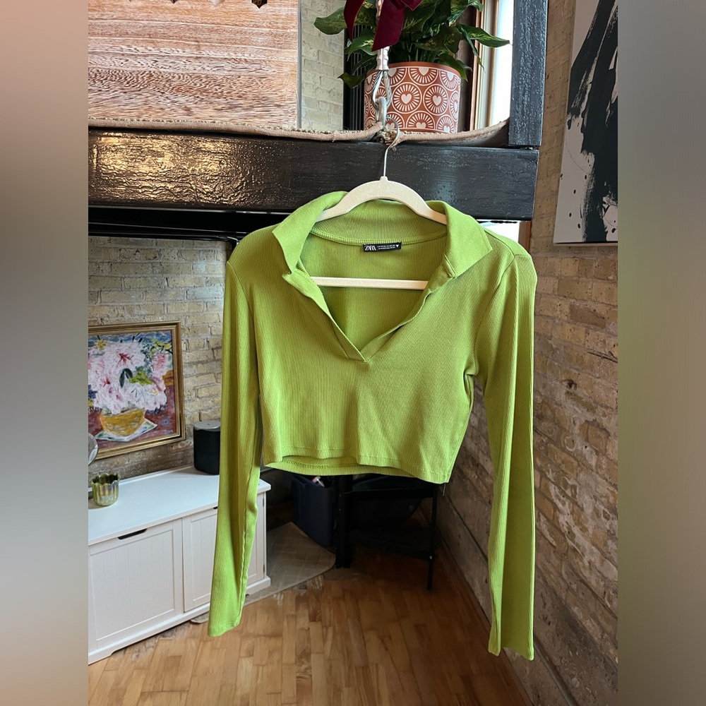 Zara crop polo